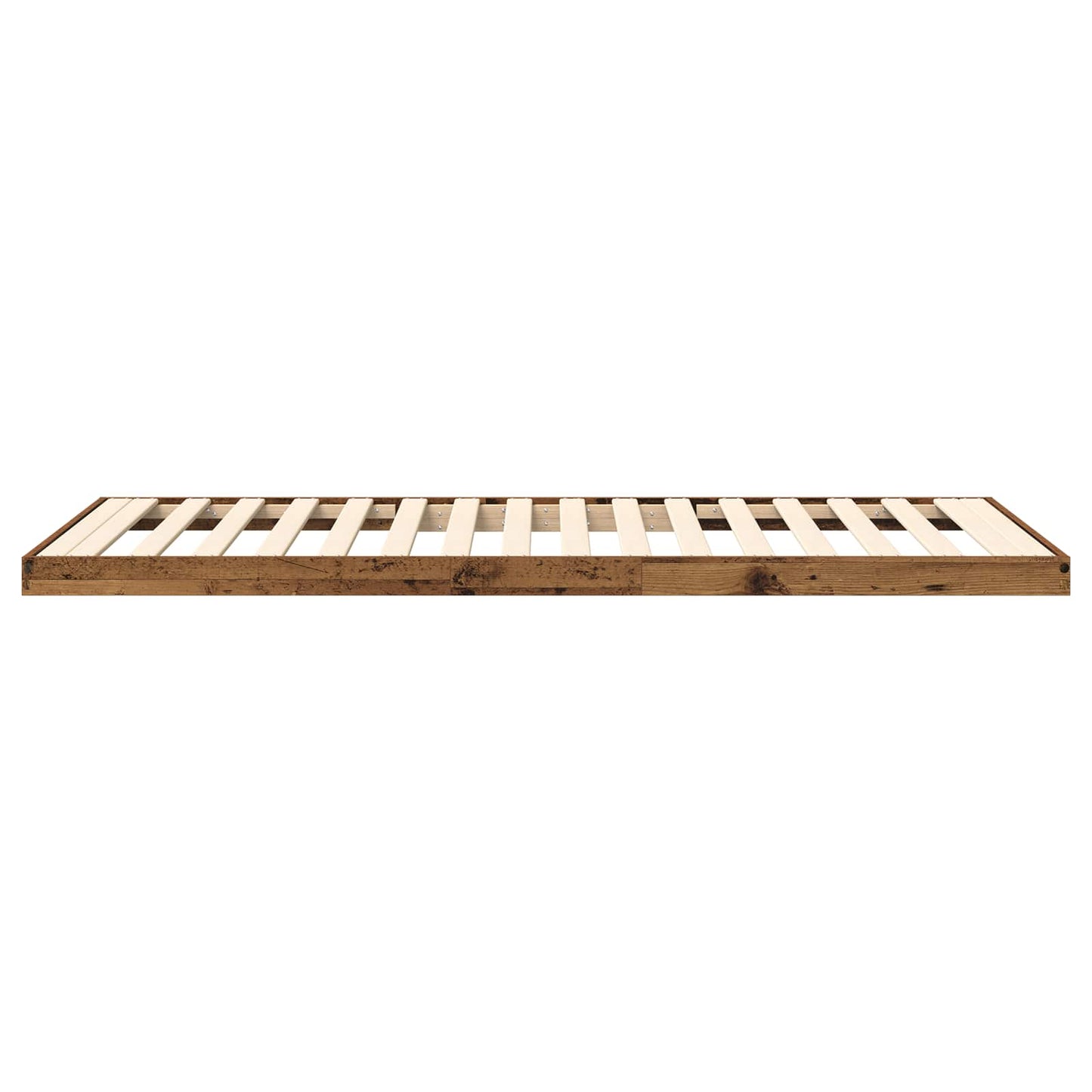 vidaXL Κρεβάτι δαπέδου Παλιό ξύλο 100 x 200 cm Επεξεργασμένο ξύλο