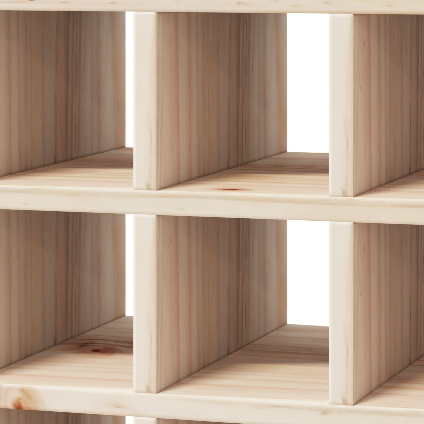 vidaXL Ράφι Κρασιού 2 pcs Φυσικό 56 x 25 x 56 cm Στερεά ξυλεία πεύκου