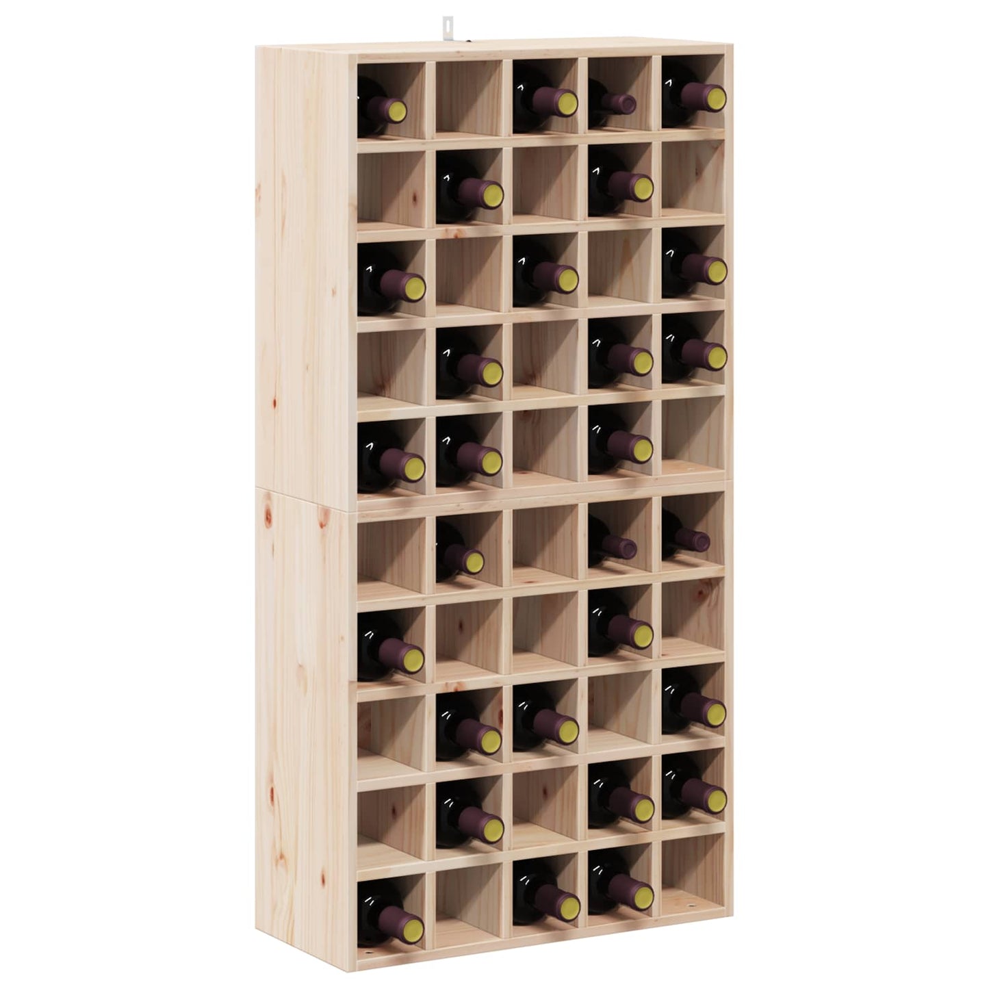 vidaXL Ράφι Κρασιού 2 pcs Φυσικό 56 x 25 x 56 cm Στερεά ξυλεία πεύκου