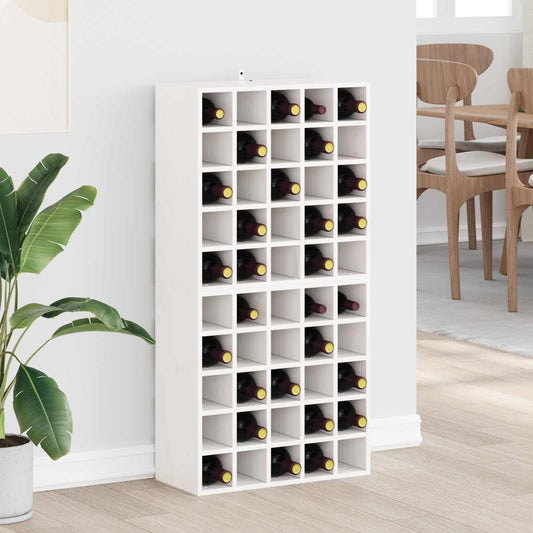vidaXL Ράφι Κρασιού 2 pcs Λευκό 56 x 25 x 56 cm Στερεά ξυλεία πεύκου