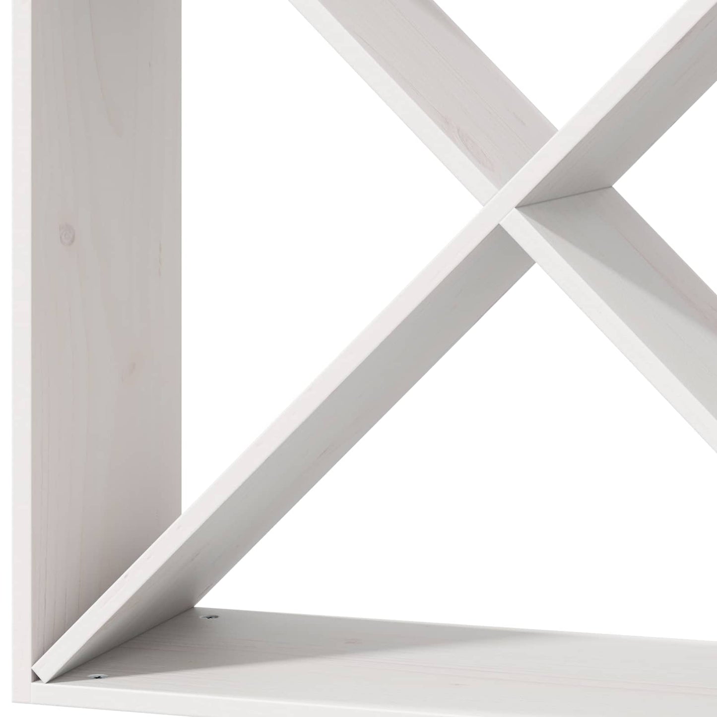 vidaXL Ράφι Κρασιού 2 pcs Λευκό 62 x 25 x 62 cm Στερεά ξυλεία πεύκου
