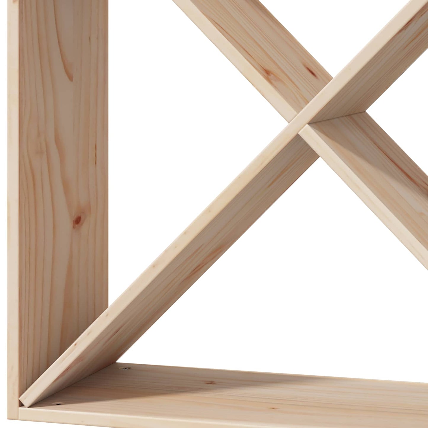 vidaXL Ράφι Κρασιού 4 pcs Φυσικό 62 x 25 x 62 cm Στερεά ξυλεία πεύκου