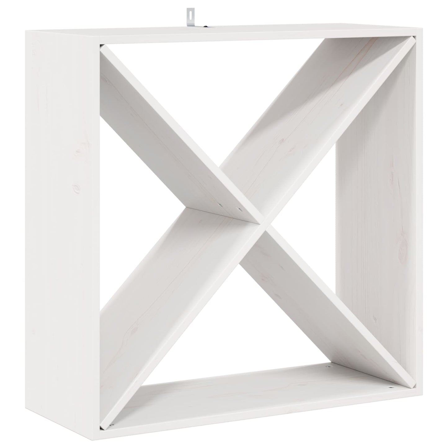 vidaXL Ράφι Κρασιού 4 pcs Λευκό 62 x 25 x 62 cm Στερεά ξυλεία πεύκου