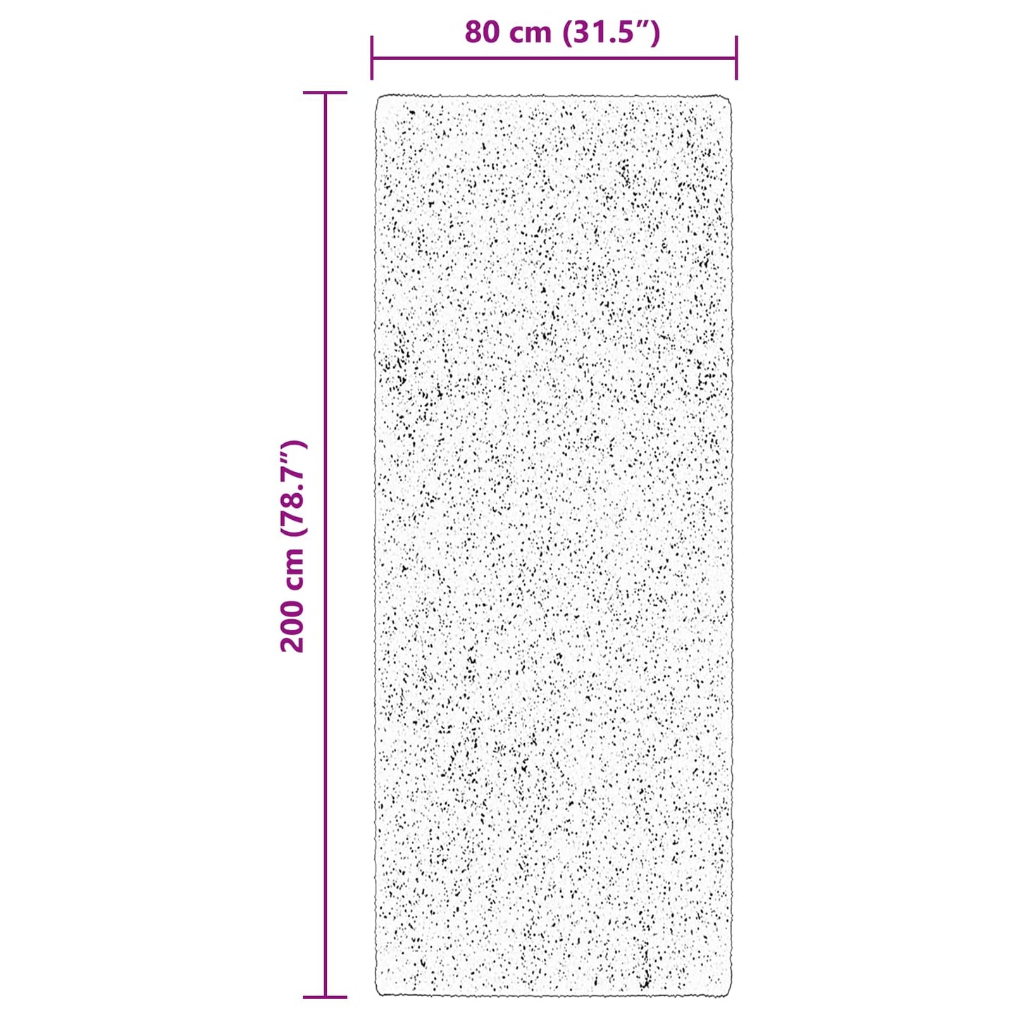 vidaXL Χαλιά χώρου Ορθογώνιος HUARTE Καφέ 200 x 80 εκατοστά