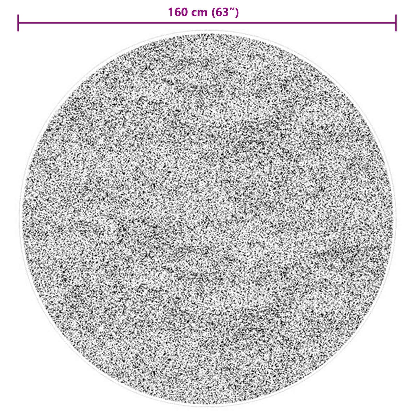 vidaXL Χαλιά χώρου Γύρος HUARTE Καφέ Ø 160 CM