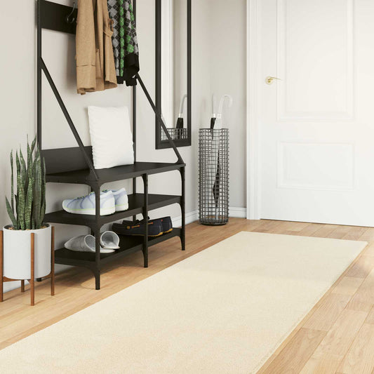 vidaXL Χαλιά χώρου Ορθογώνιος HUARTE Κρεμ 750 x 80 εκ. Πολυεστέρας
