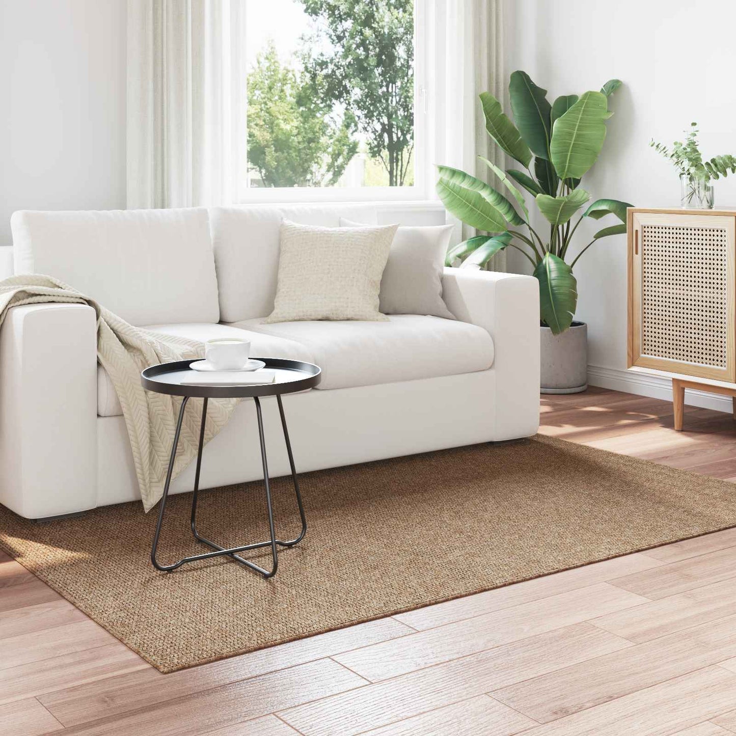 vidaXL Χαλιά χώρου Ορθογώνιος AGIRA Φυσικό 200 x 140 cm Πολυεστέρας