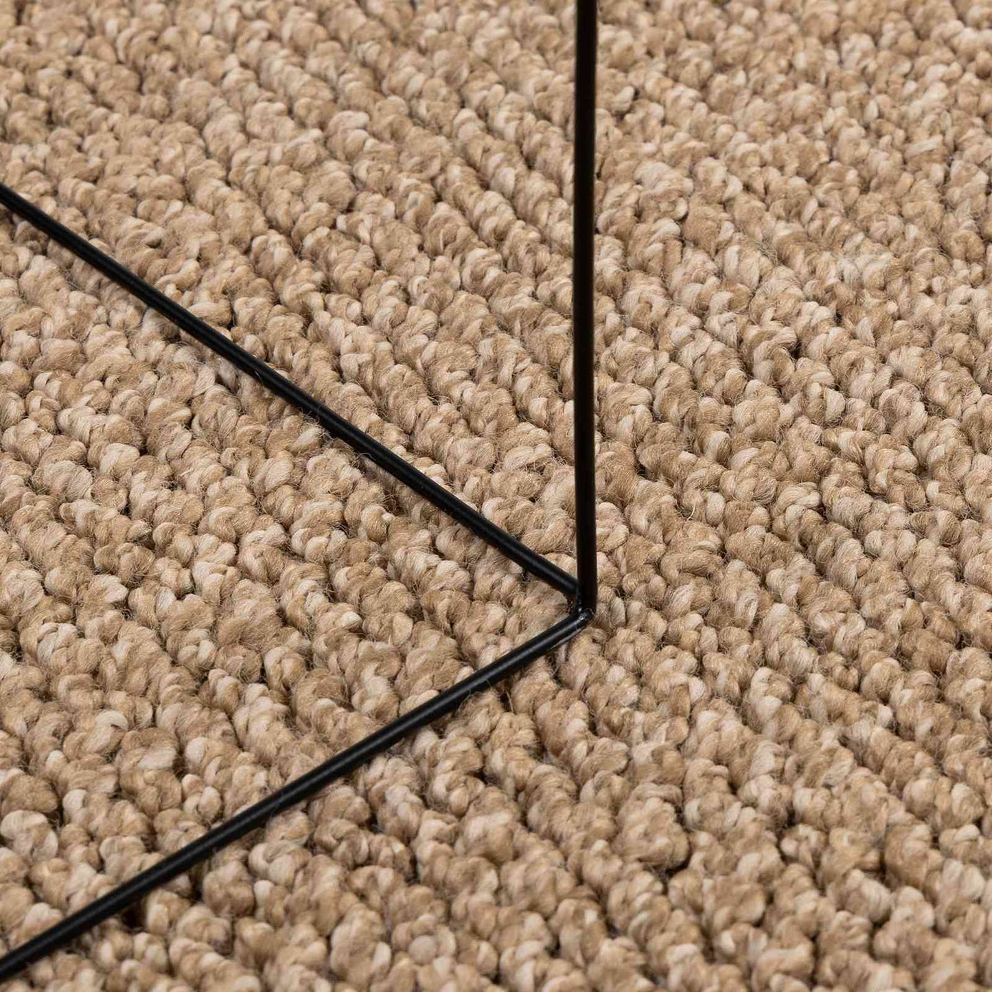 vidaXL Χαλιά χώρου τετράγωνο AGIRA Φυσικό 120 x 120 cm Πολυεστέρας