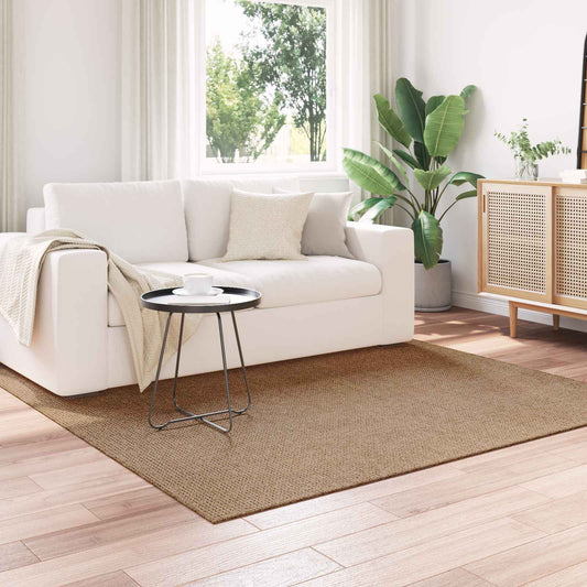 vidaXL Χαλιά χώρου τετράγωνο AGIRA Φυσικό 120 x 120 cm Πολυεστέρας