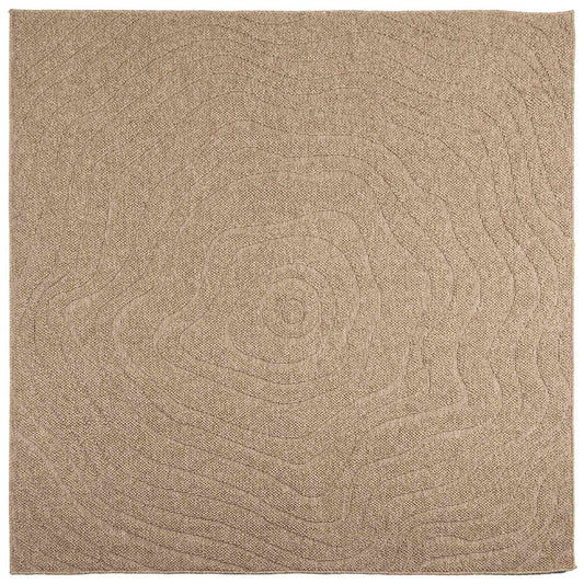 vidaXL Χαλιά χώρου Μουάρ τετράγωνο AGIRA Φυσικό 240 x 240 cm