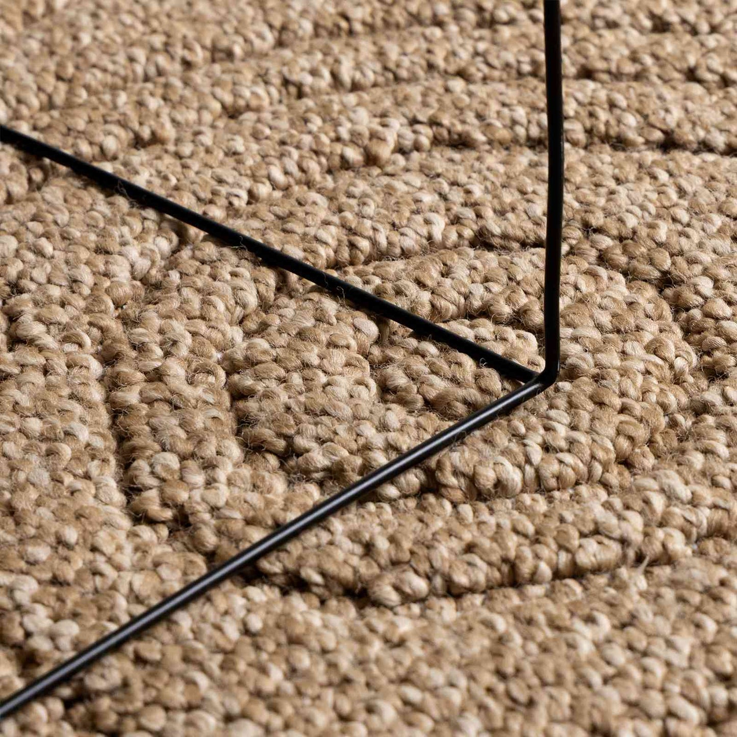 vidaXL Χαλιά χώρου Γύρος Μουάρ Φυσικό Ø 160 CM