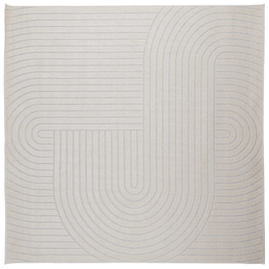 vidaXL Χαλιά χώρου τετράγωνο Κρεμ 200 x 200 cm