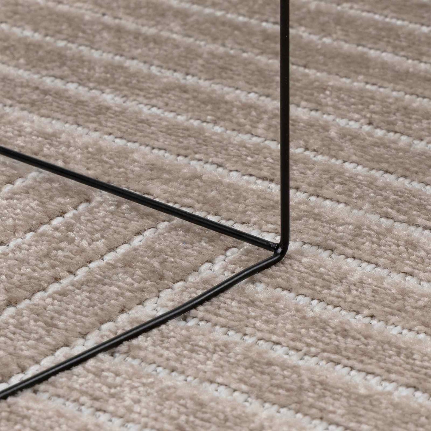 vidaXL Χαλιά χώρου τετράγωνο PALMERAS Μπεζ 120 x 120 cm Πολυεστέρας