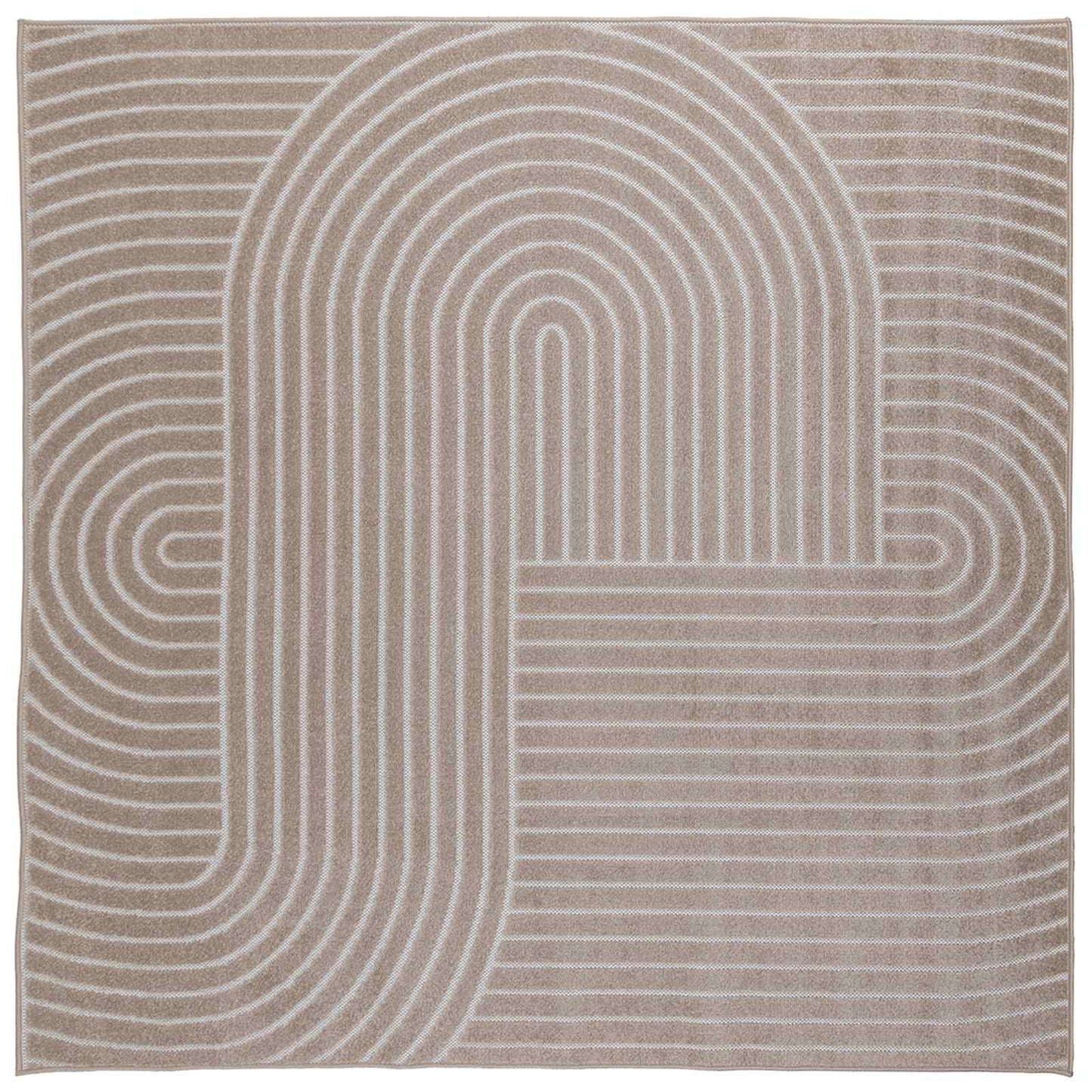 vidaXL Χαλιά χώρου τετράγωνο PALMERAS Μπεζ 120 x 120 cm Πολυεστέρας