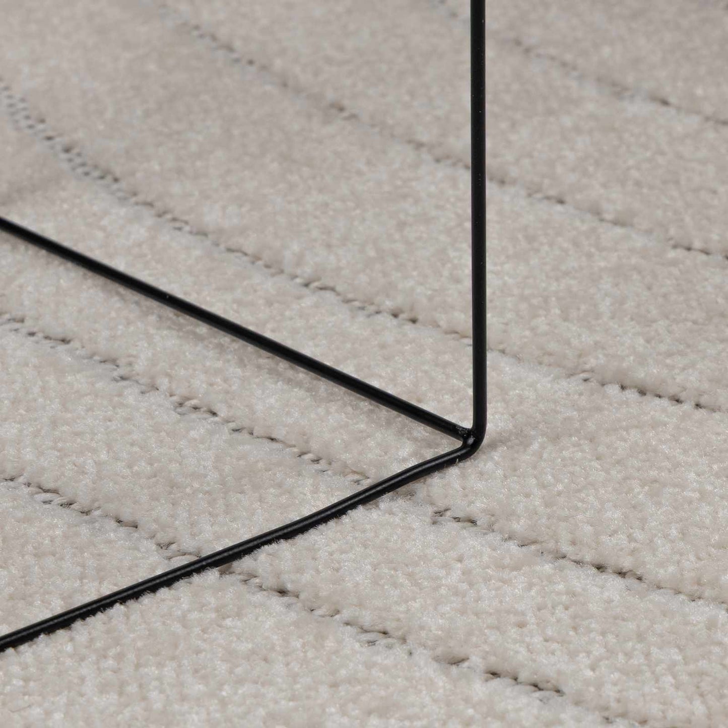 vidaXL Χαλιά χώρου τετράγωνο Κρεμ 120 x 120 cm