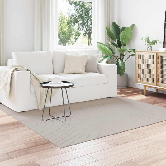 vidaXL Χαλιά χώρου τετράγωνο Κρεμ 200 x 200 cm