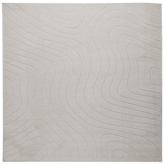 vidaXL Χαλιά χώρου τετράγωνο Κρεμ 240 x 240 cm