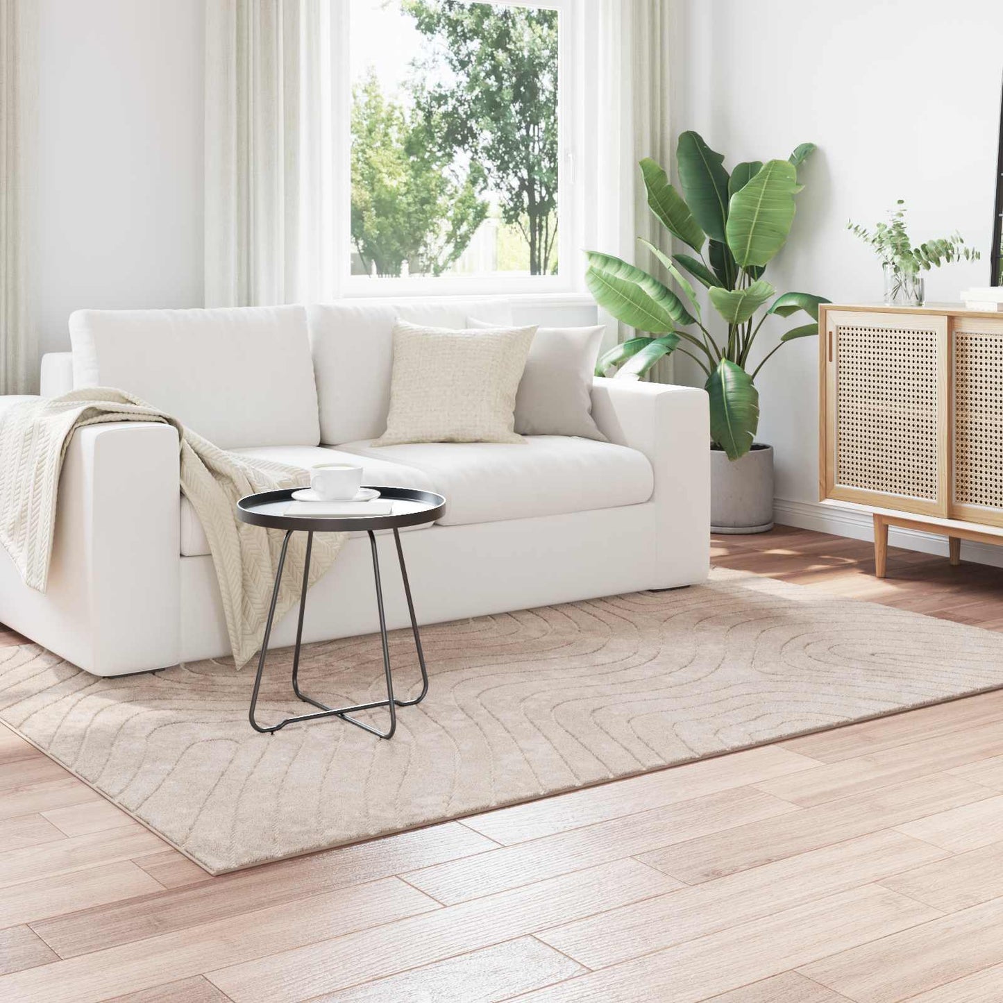 vidaXL Χαλιά χώρου Ορθογώνιος PALMERAS Μπεζ 170 x 120 εκ. Πολυεστέρας