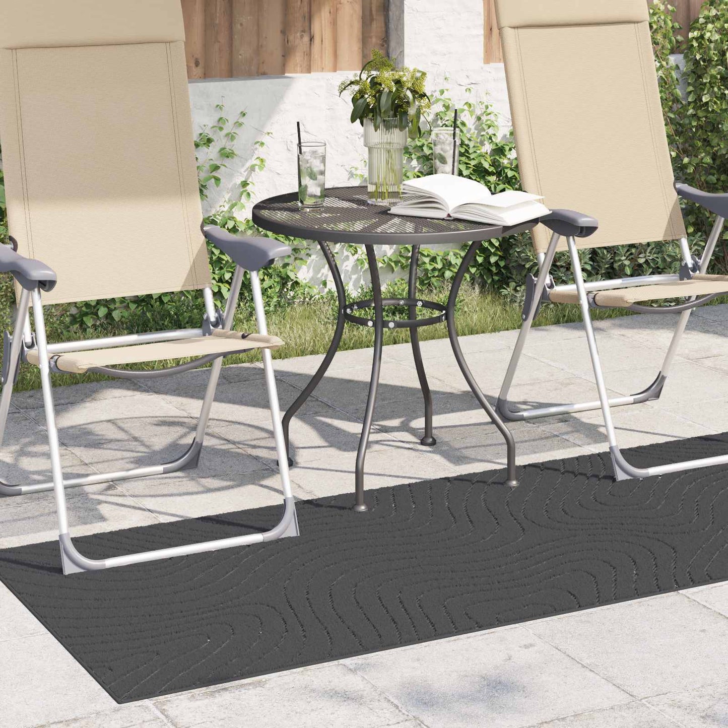 vidaXL Χαλιά χώρου PALMERAS Ανθρακί 200 x 80 εκατοστά Πολυεστέρας
