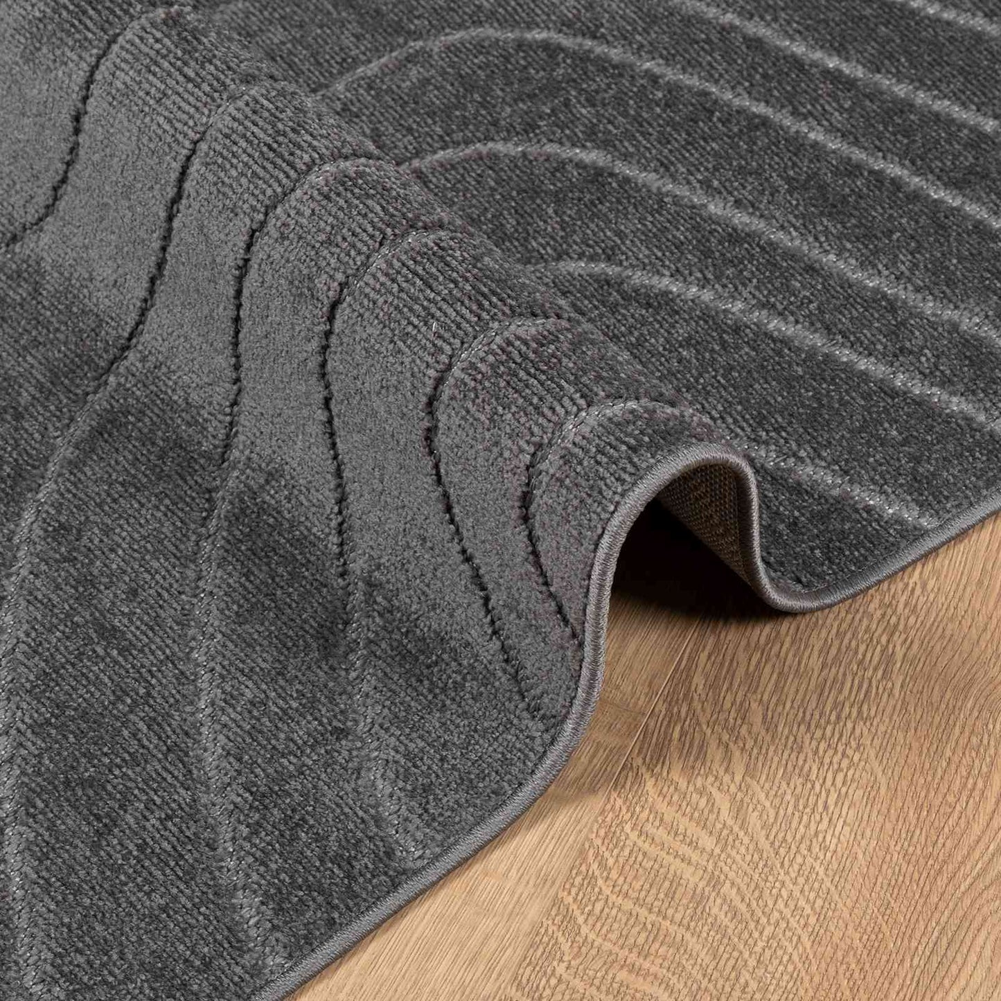 vidaXL Χαλιά χώρου Ορθογώνιος Ανθρακί 200 x 140 cm