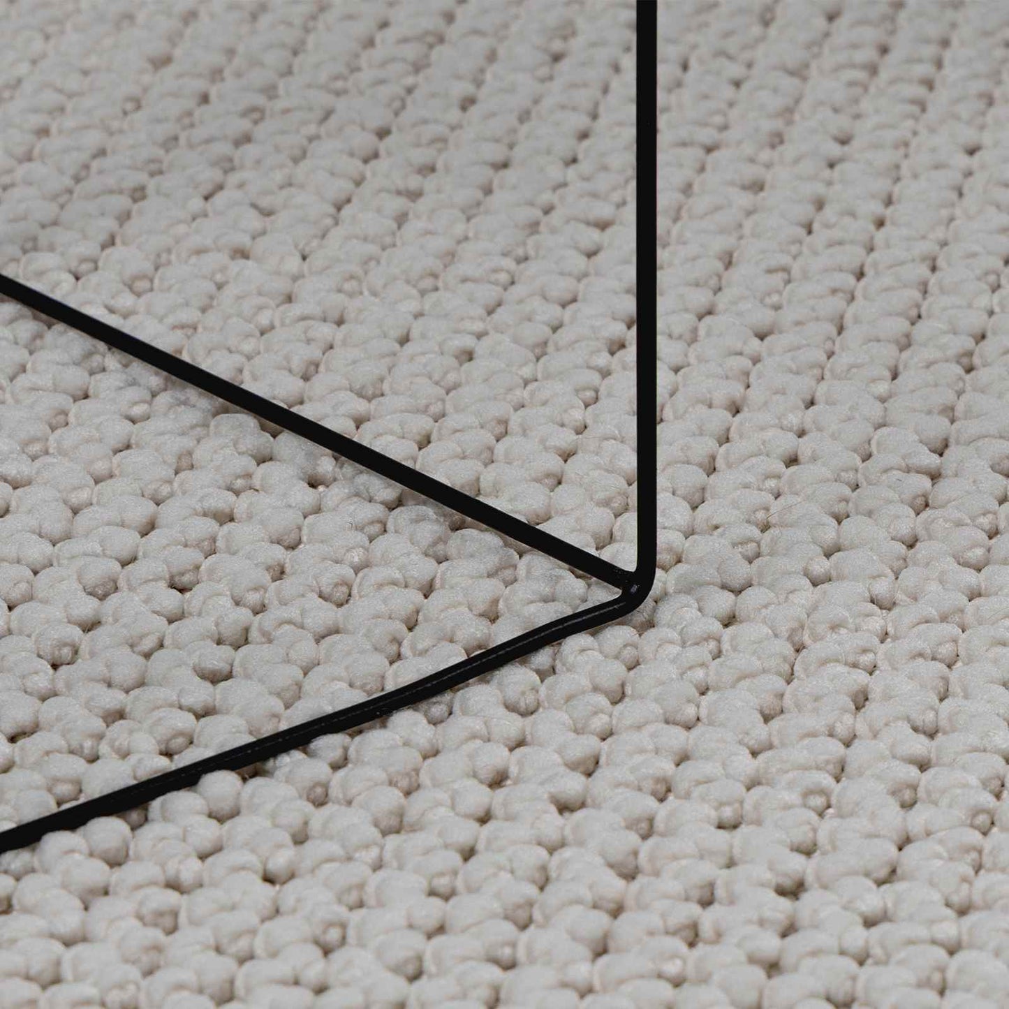 vidaXL Χαλιά χώρου τετράγωνο Κρεμ 120 x 120 cm