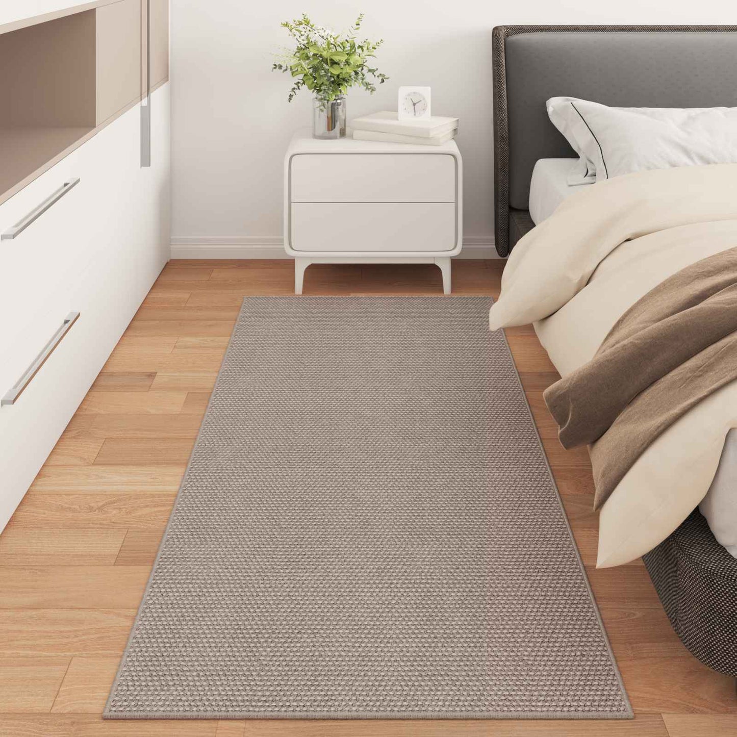 vidaXL Χαλιά χώρου Ορθογώνιος LUGO Taupe 80 x 200 cm Πολυεστέρας