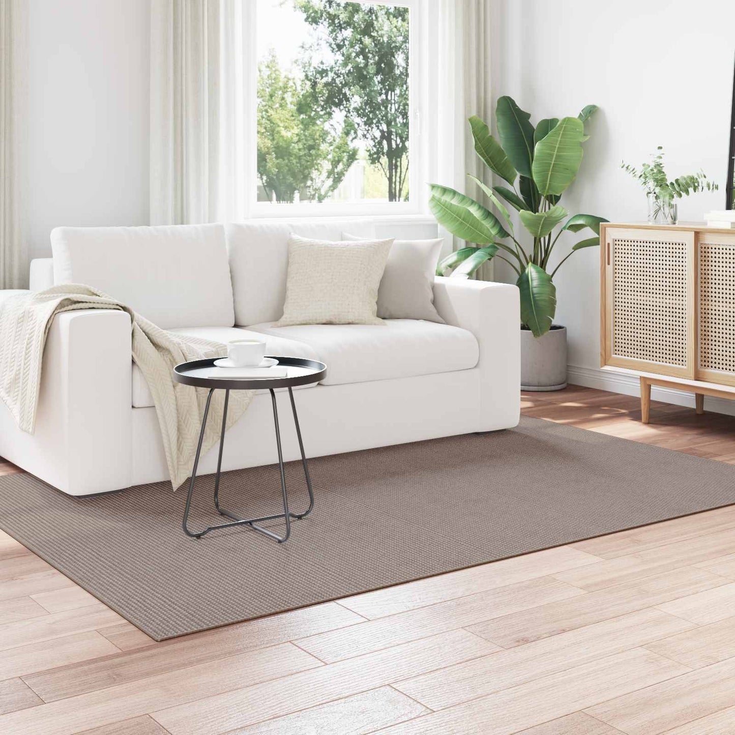 vidaXL Χαλιά χώρου Ορθογώνιος HUARTE Taupe 170 x 120 εκ. Πολυεστέρας