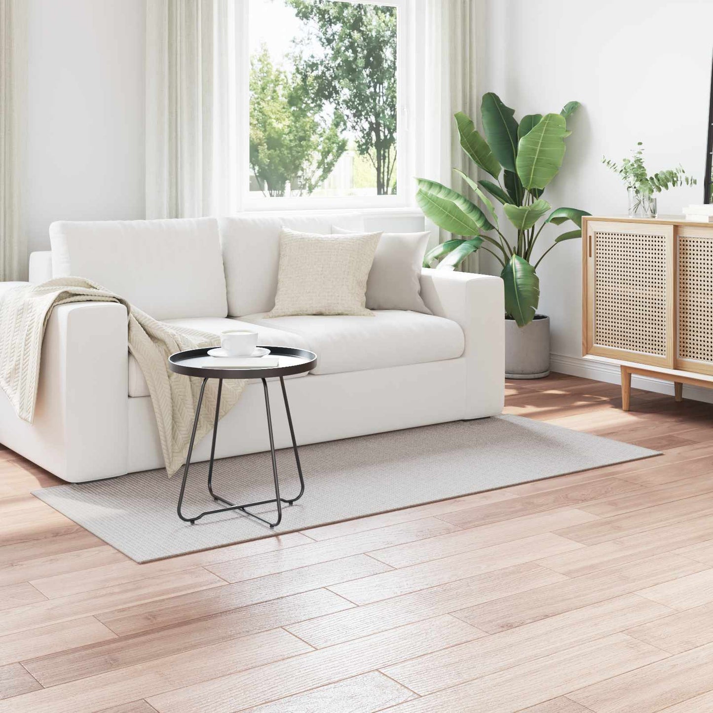 vidaXL Χαλιά χώρου LUGO Κρεμ και Γκρι 80 x 150 cm Πολυεστέρας