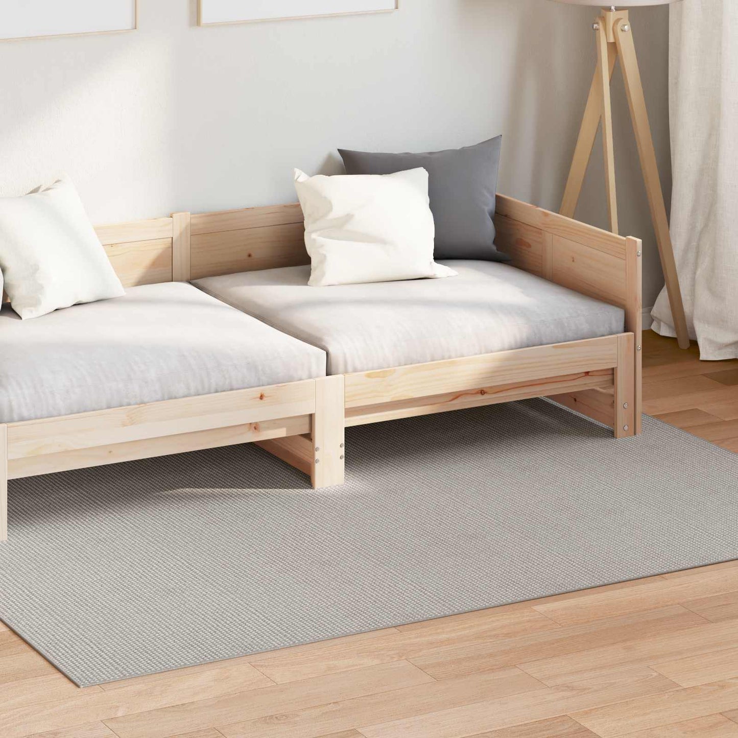 vidaXL Χαλιά χώρου HUARTE Κρεμ και Γκρι 200 x 140 cm Πολυεστέρας
