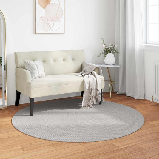 vidaXL Χαλιά χώρου Γύρος HUARTE Κρεμ και Γκρι Ø 160 CM Πολυεστέρας