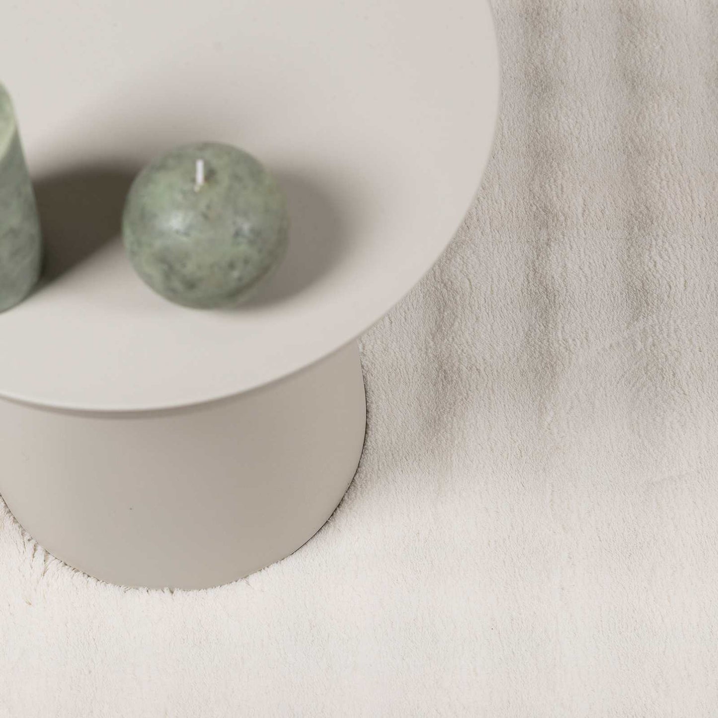 vidaXL Χαλιά χώρου Γύρος Κρεμ Ø 200 CM