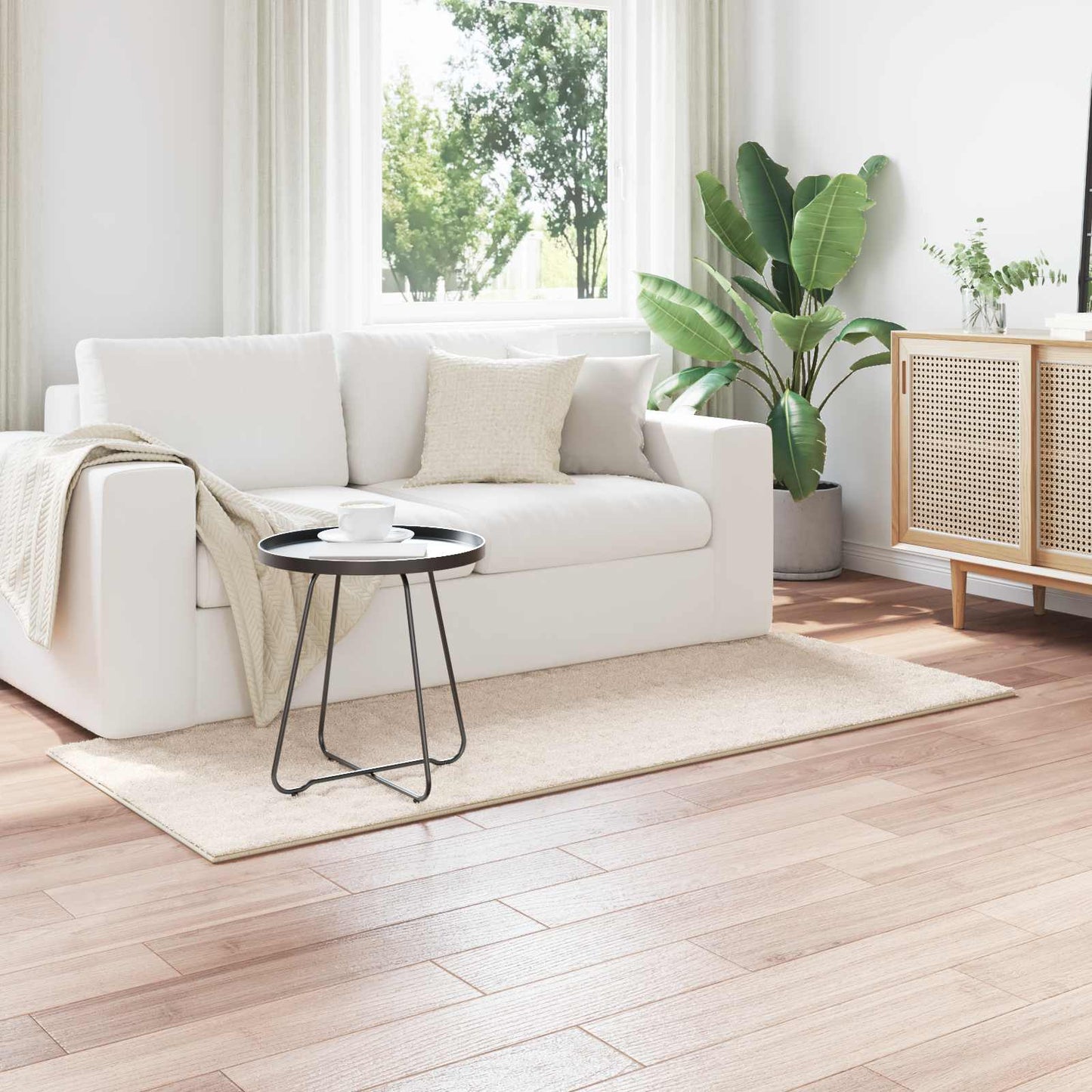 vidaXL Χαλί εσωτερικού χώρου SIROLO Μπεζ 80 x 200 cm Πολυεστέρας