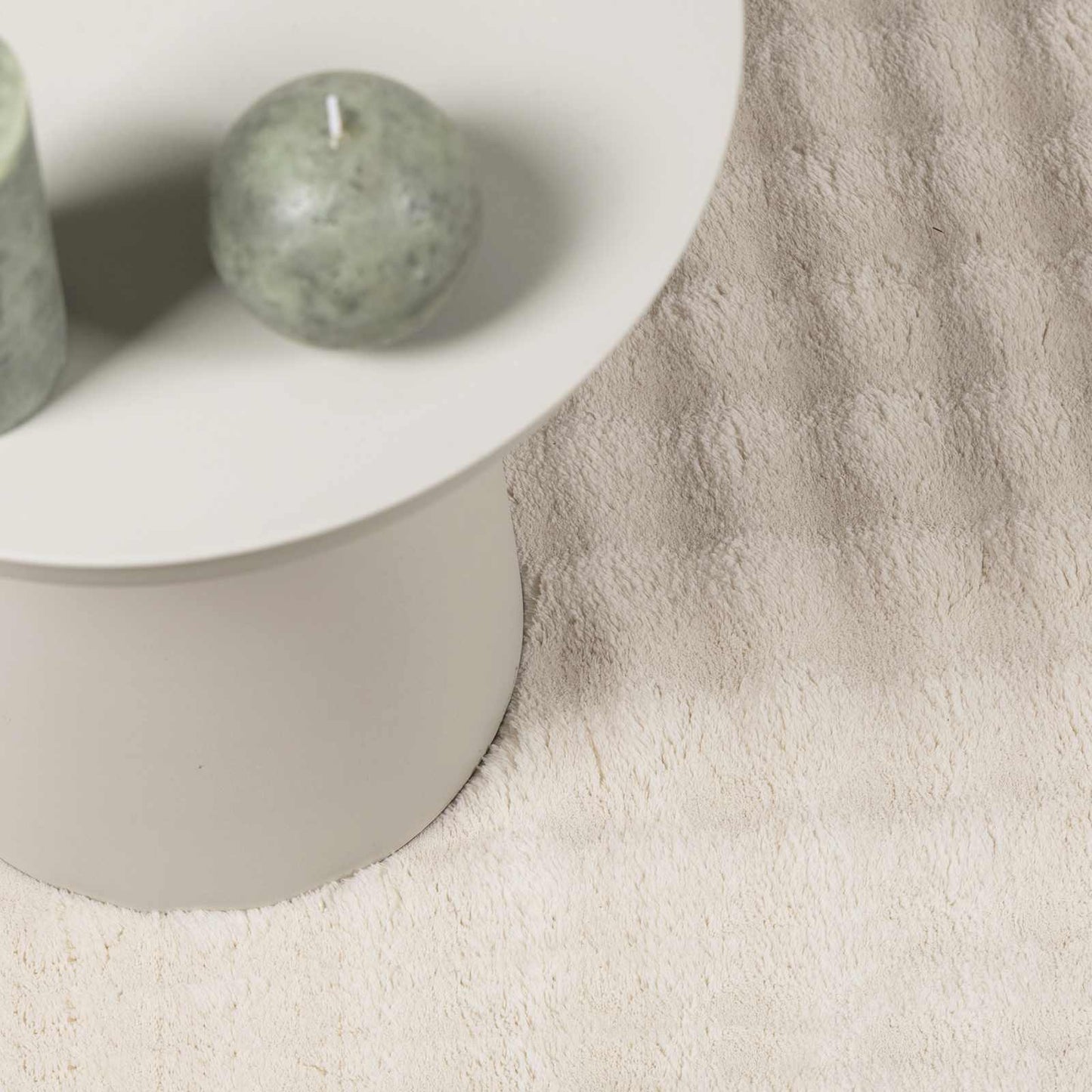 vidaXL Χαλιά χώρου Γύρος Μπεζ Ø 120 εκ.