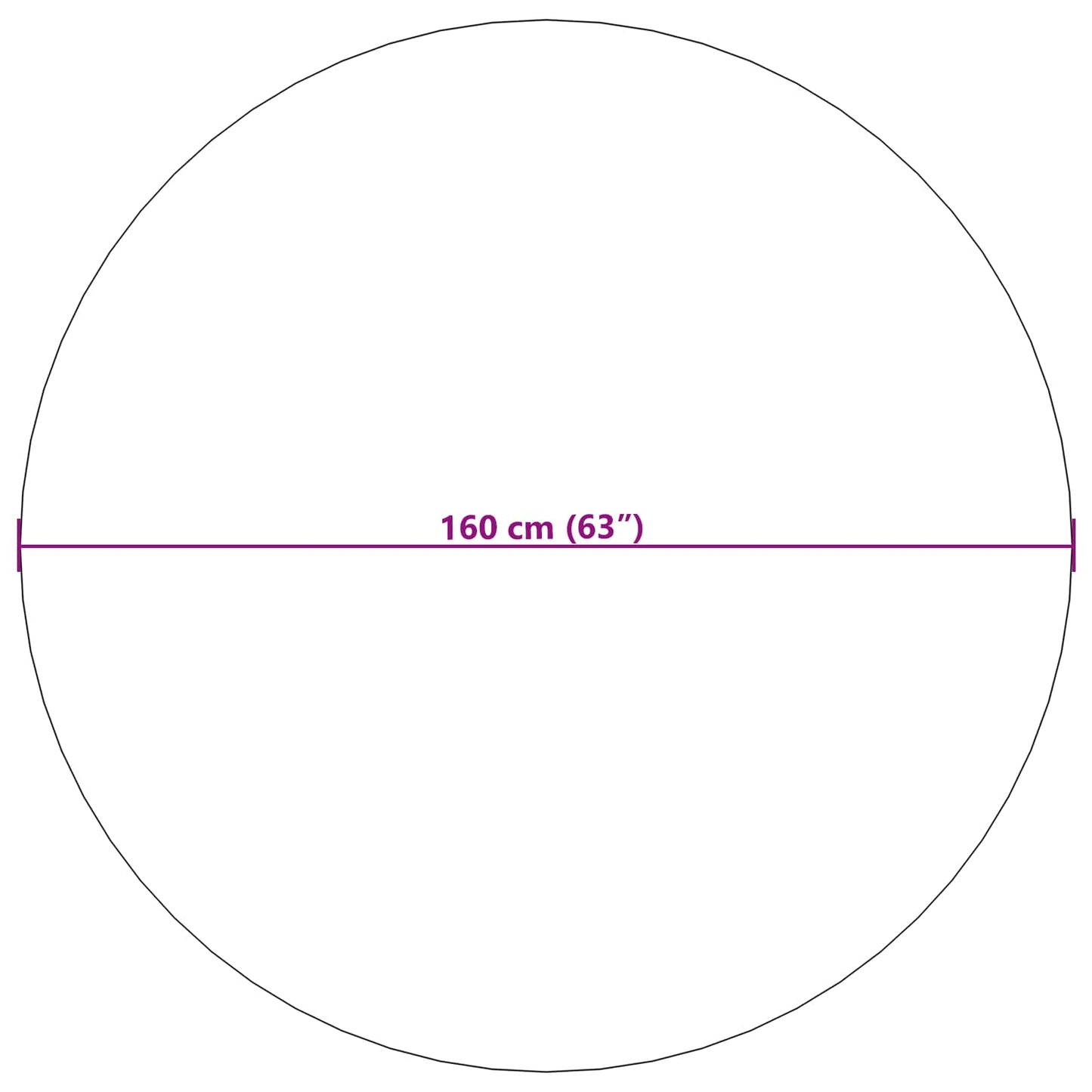 vidaXL Χαλιά χώρου Γύρος Άμμος Ø 160 CM