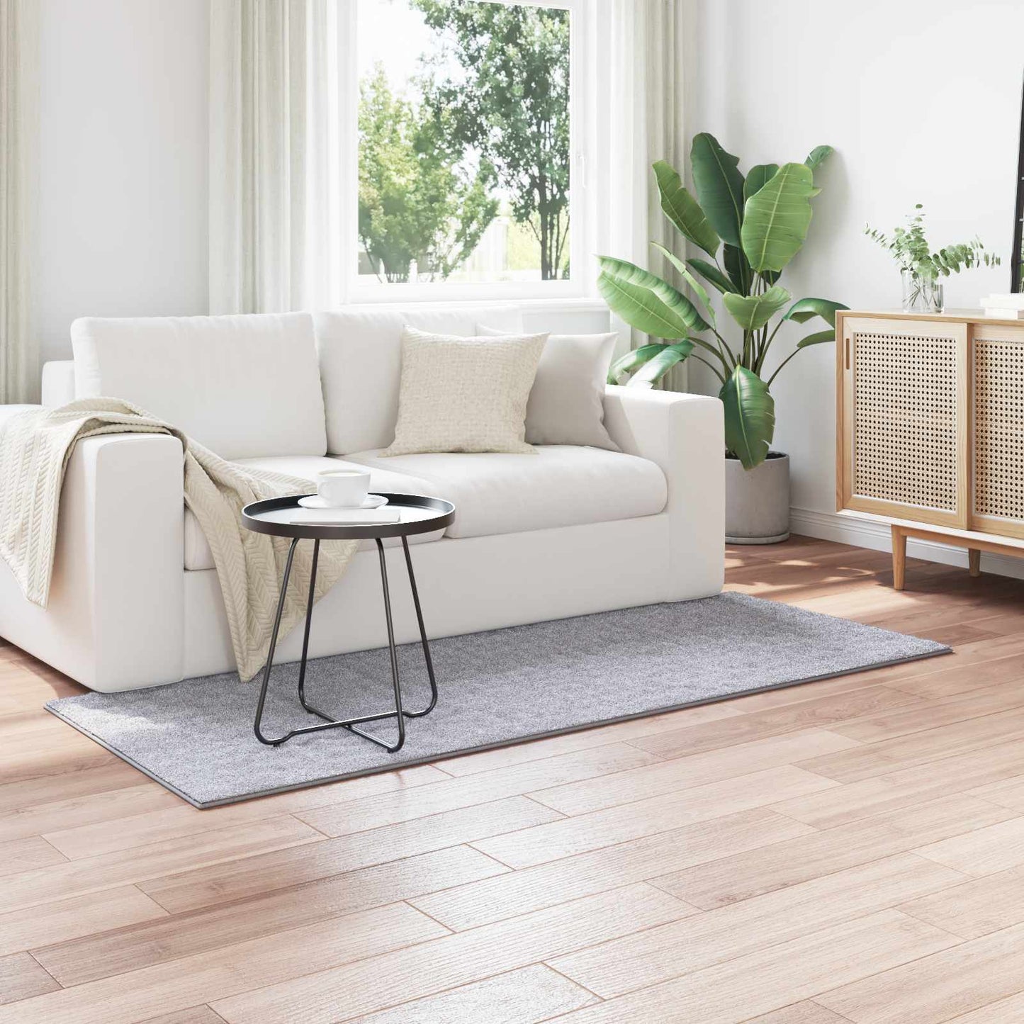 vidaXL Χαλιά χώρου Ορθογώνιος Γκρι 150 x 80 cm