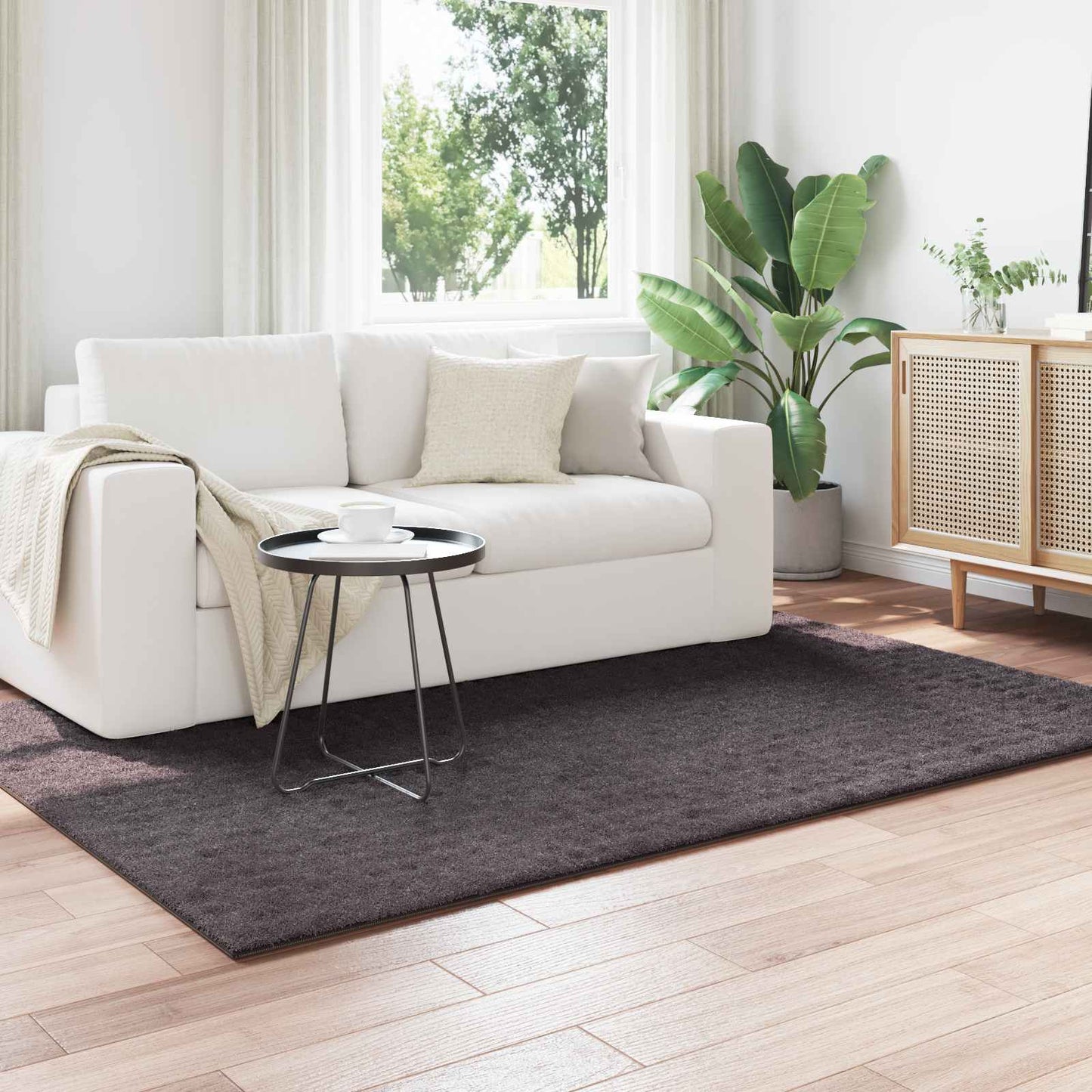 vidaXL Χαλιά χώρου Ορθογώνιος Ανθρακί 200 x 140 cm