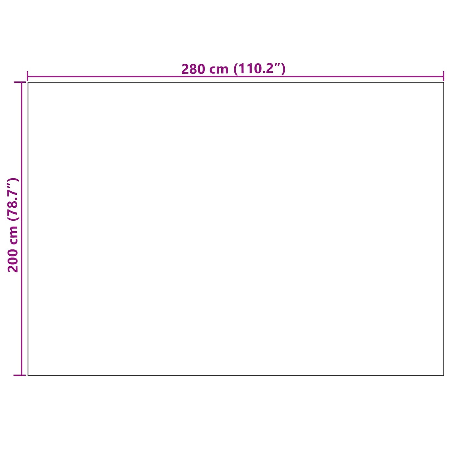 vidaXL Χαλιά χώρου Ορθογώνιος Ανθρακί 280 x 200 εκ