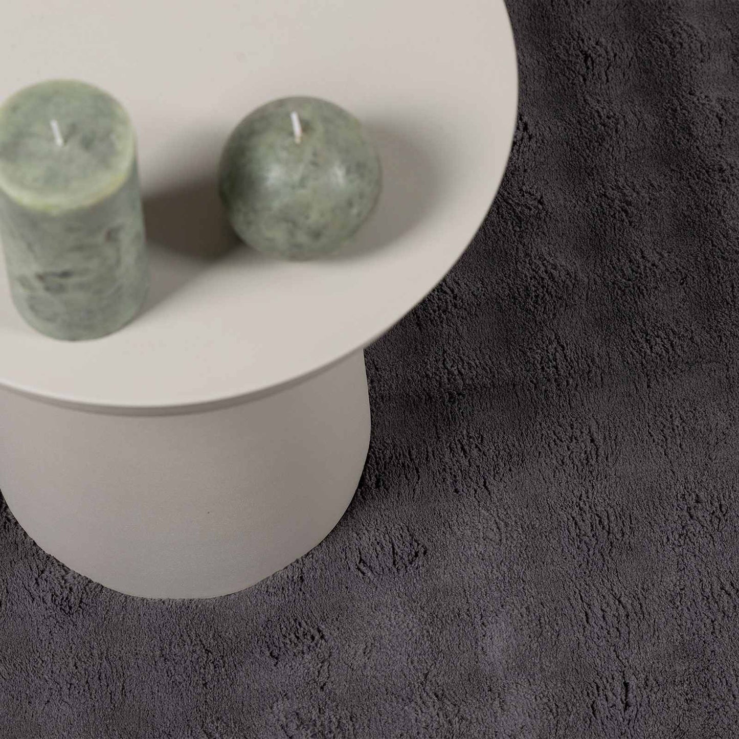 vidaXL Χαλιά χώρου Γύρος Ανθρακί Ø 120 εκ.