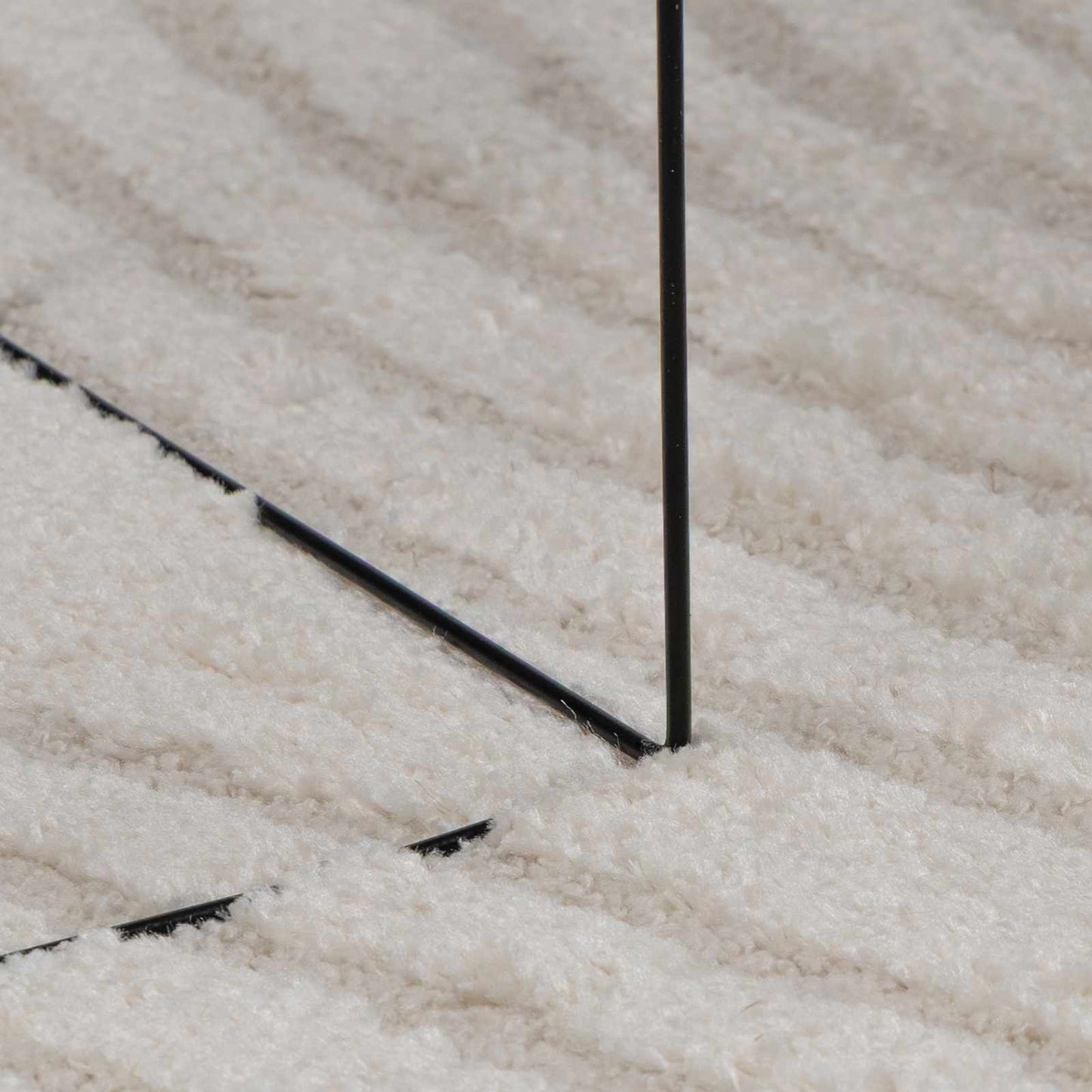 vidaXL Χαλιά χώρου τετράγωνο Κρεμ 120 x 120 cm