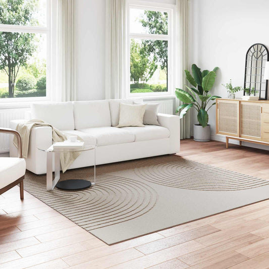 vidaXL Χαλιά χώρου τετράγωνο GALATI Κρεμ 240 x 240 cm Πολυεστέρας