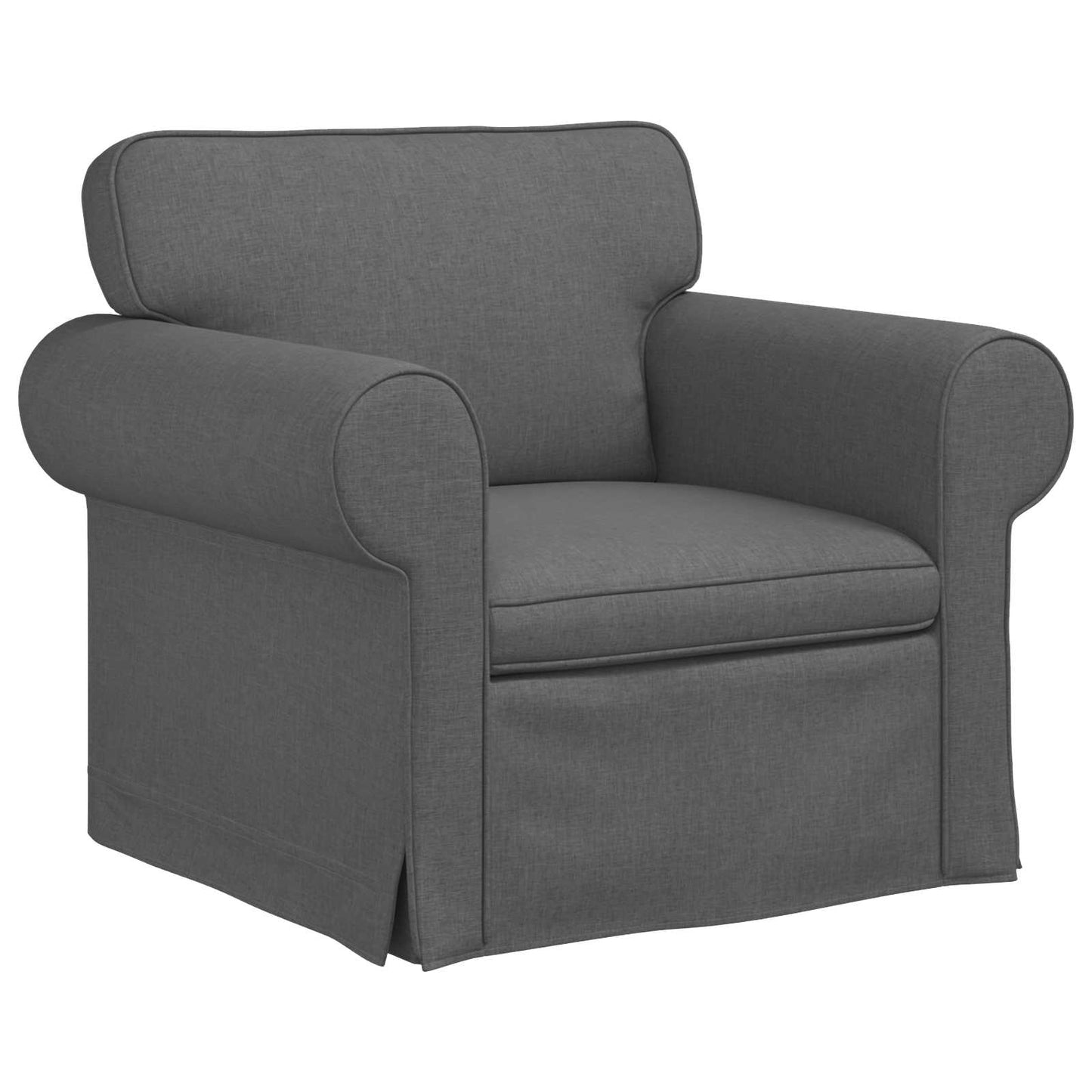 vidaXL Σετ Καναπέ 2 pcs Σκούρο Γκρι 155 x 82 x 80 εκ ύφασμα