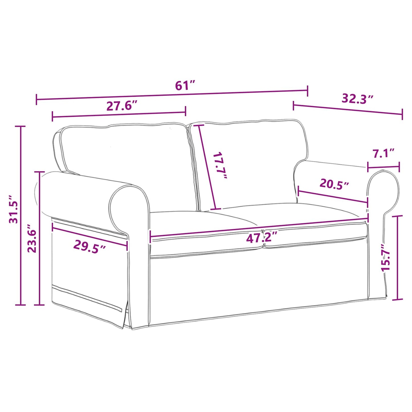 vidaXL Σετ Καναπέ 2 pcs Σκούρο Γκρι 155 x 82 x 80 εκ ύφασμα