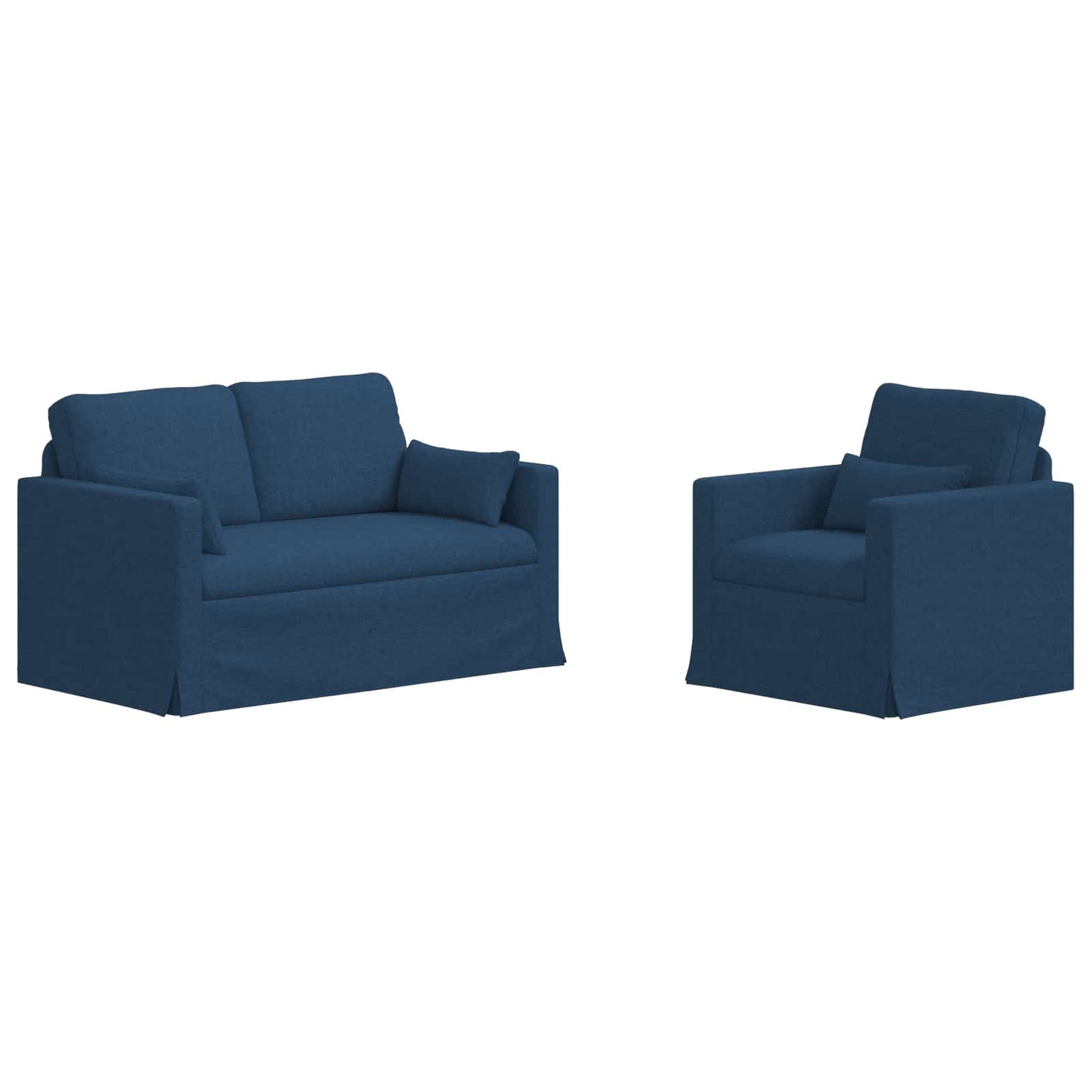 vidaXL Σετ Καναπέ 2 pcs Μπλε 139 x 78 x 80 εκ ύφασμα