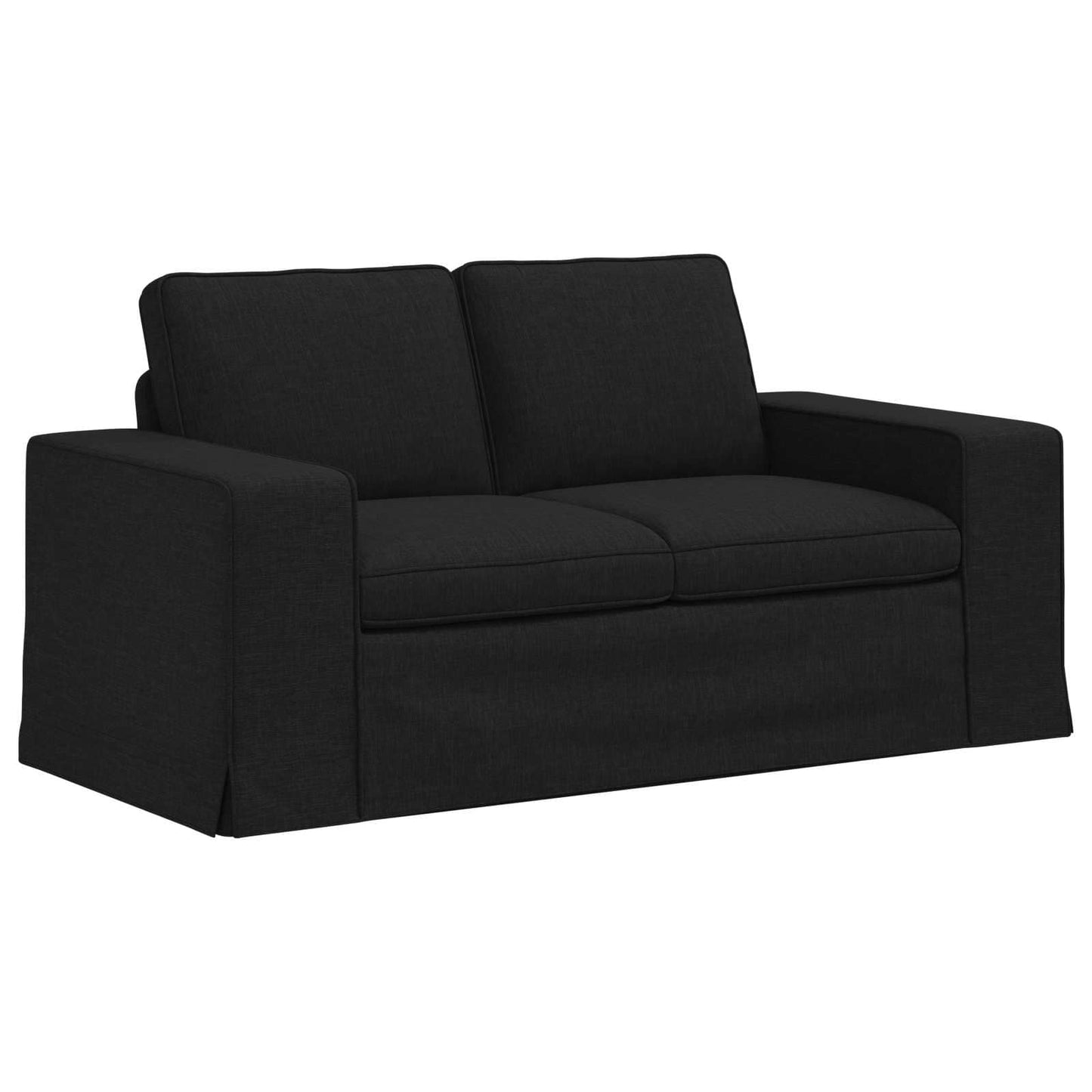 vidaXL Σετ Καναπέ 2 pcs Μαύρο 162 x 80 x 82 εκ ύφασμα