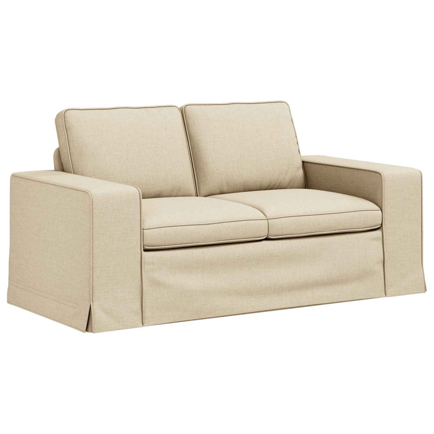 vidaXL Σετ Καναπέ 2 pcs Κρεμ 162 x 80 x 82 εκ ύφασμα