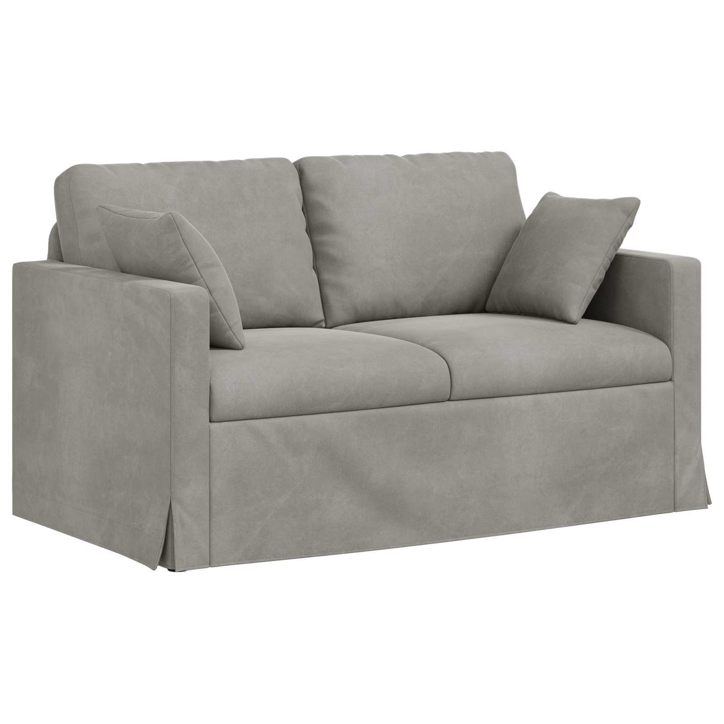 vidaXL Σετ Καναπέ 2 pcs Ανοιχτό γκρι 138 x 78 x 80 εκ Βελούδο