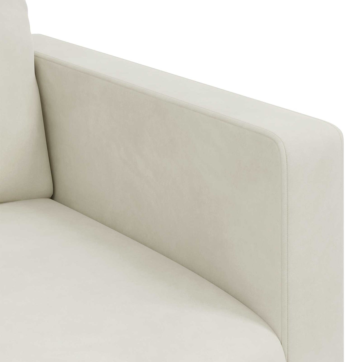 vidaXL Σετ Καναπέ 2 pcs Κρεμ 138 x 78 x 80 εκ Βελούδο