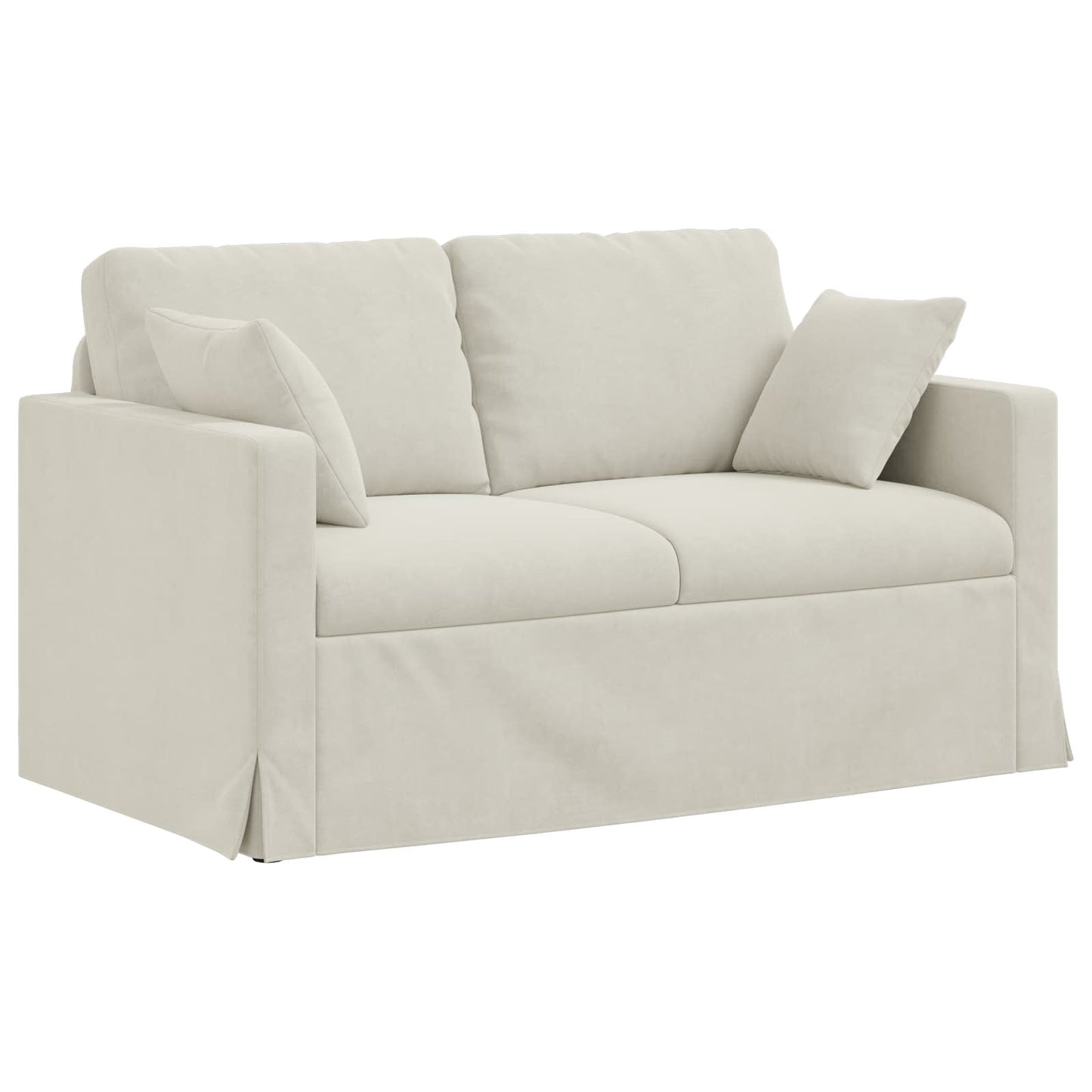 vidaXL Σετ Καναπέ 2 pcs Κρεμ 138 x 78 x 80 εκ Βελούδο