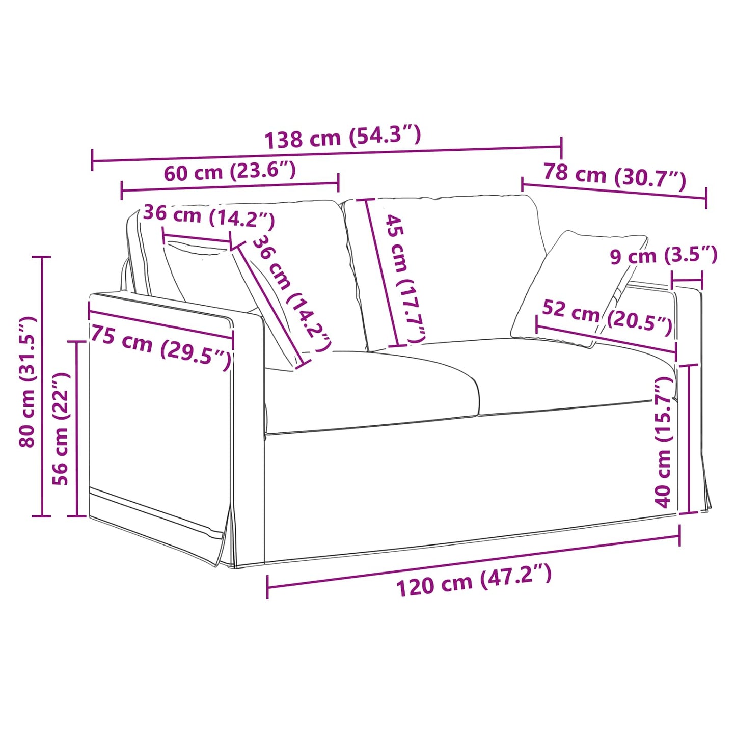 vidaXL Σετ Καναπέ 2 pcs Μπλε 138 x 78 x 80 εκ Βελούδο