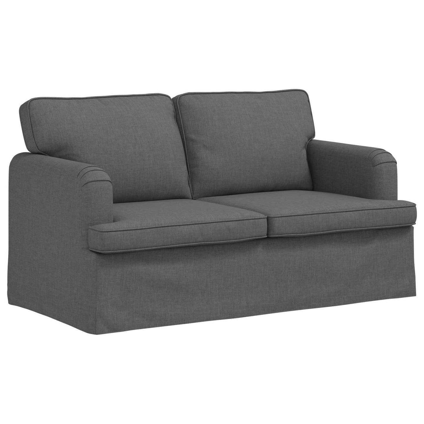 vidaXL Σετ Καναπέ 2 pcs Σκούρο Γκρι 144 x 80 x 85 εκ ύφασμα